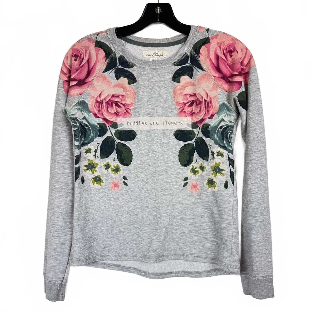 L.O.G.G Gray and Floral Long Sleeve Sweatshirt Girl's Size 12-14